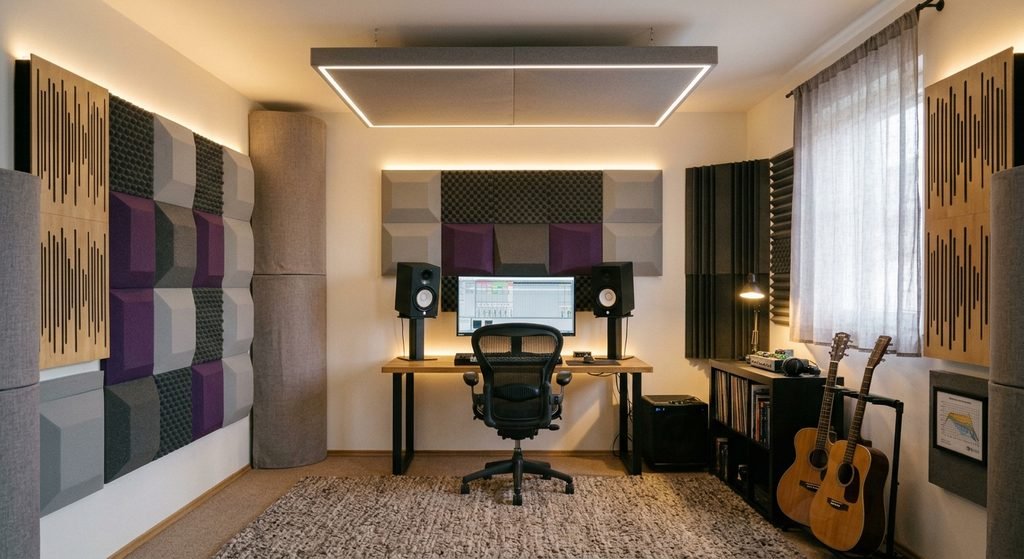 acoustic treatment for a home music studio
